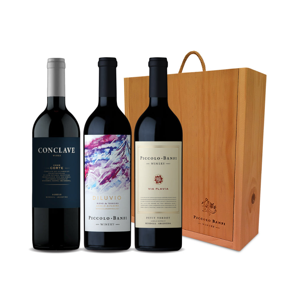 Estuche Gran Corte Blend, Vía Flavia Petit Verdot y Diluvio Blend de Terroirs