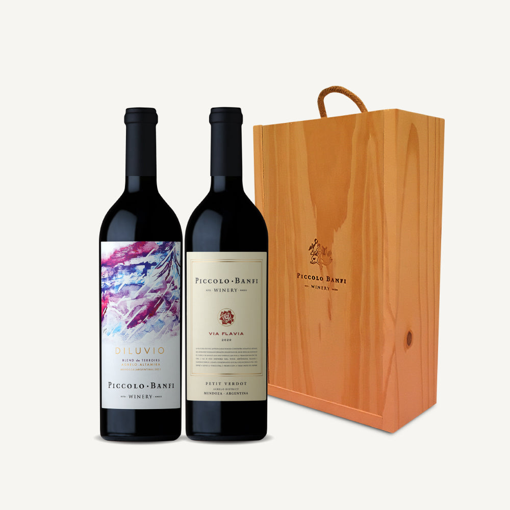 Kit Diluvio Blend de Terroirs y Vía Flavia Petit Verdot